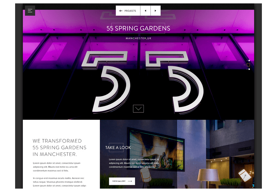 Derboncot created the website for construction company ARCO to present their services